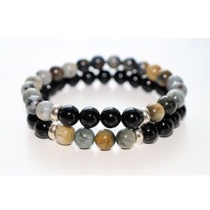 ❌Sold Out❌ Eagle's Eye and Onyx Gemstone Bracelets